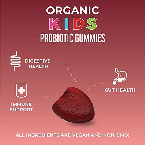 MaryRuth Organics Kids Probiotics for Digestive Health | USDA Probiotic Gummies | 2 Month Supply | Kids Probiotics | Immune Support | Gut Health Supplement | Vegan | Non-GMO | Gluten Free | 60 Count