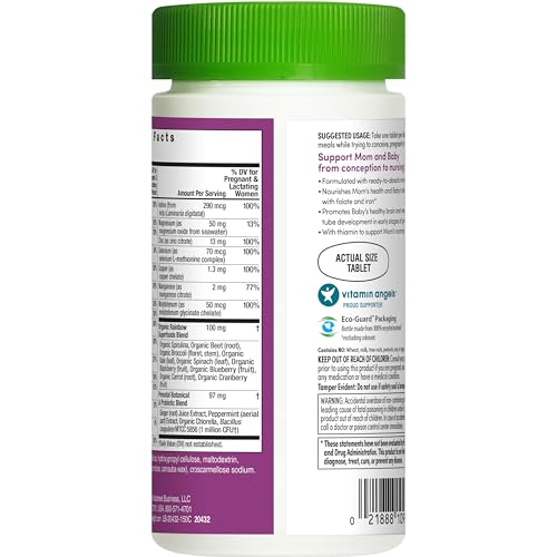 Rainbow Light Prenatal One High Potency Daily Multivitamin with Folate, Ginger and Probiotics