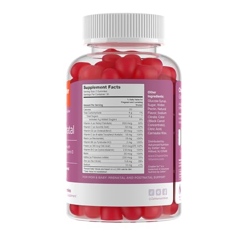 Zahler Chapter Six Prenatal Multivitamin with Folic Acid, Vitamin D and More