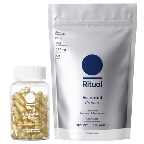 Ritual Postnatal Multivitamin and Protein Duo with Postnatal Vitamins and Organic Vanilla Protein Powder 20g