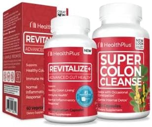 Health Plus Bundle: Contains Revitalize+ (60 Capsules/30 Servings) & Super Colon Cleanse (120 Count)