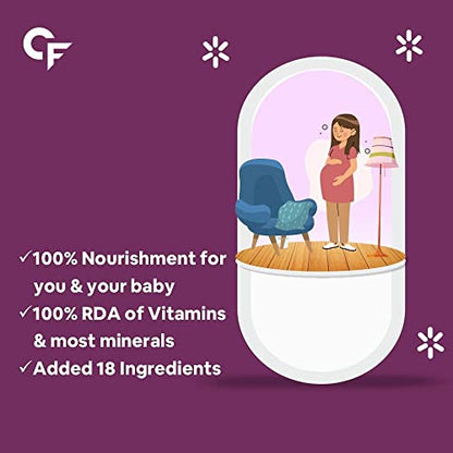 Roti Prenatal Multivitamin for Pregnancy with 300mg DHA & 18 Ingredients - 60 Capsules
