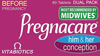 Vitabiotics Three Packs of Pregnacare His & Hers