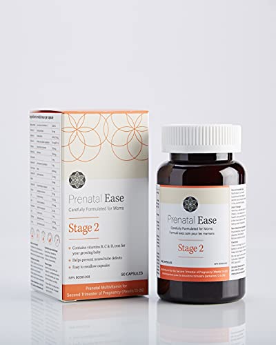 Prenatal Ease Stage 2, Second Trimester Multivitamin, Contains Methylfolate, 45-Day Supply