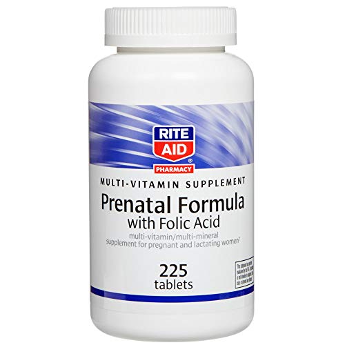 Rite Aid Prenatal Formula with Folic Acid - 225 Count | Multi-Vitamin/Multi-Mineral Supplement