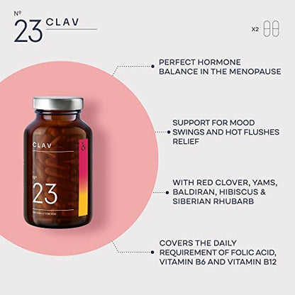 CLAV Meno Balance - Menopause Support - with Wild yam Root, Red Clover, Siberian Rhubarb