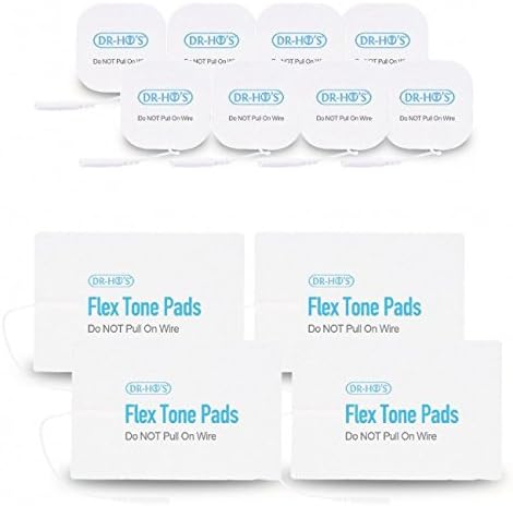 DR-HO’S Gel Pads Replacement Set, 2 Large Flex Tone Pairs and 4 Small Pad Pairs, Reusable Adhesive Compatible Pads for Electrotherapy Devices
