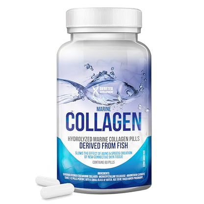 Marine Collagen Peptides Supplements for Men & Women - Collagen Pills