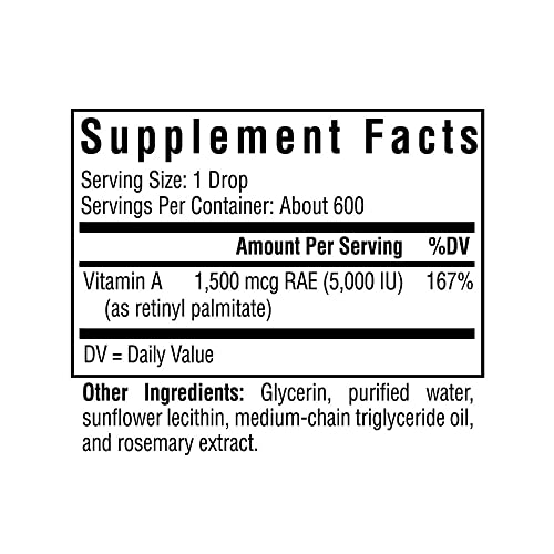 Seeking Health Vitamin A Drops, 1507 mcg of Liquid Vitamin A for Immune System and Prenatal Health