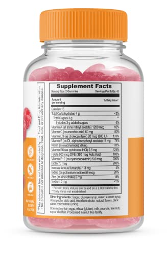 Lifeable Women's Prenatal Multivitamin + Magnesium 85mg, Gummies Bundle - Great Tasting