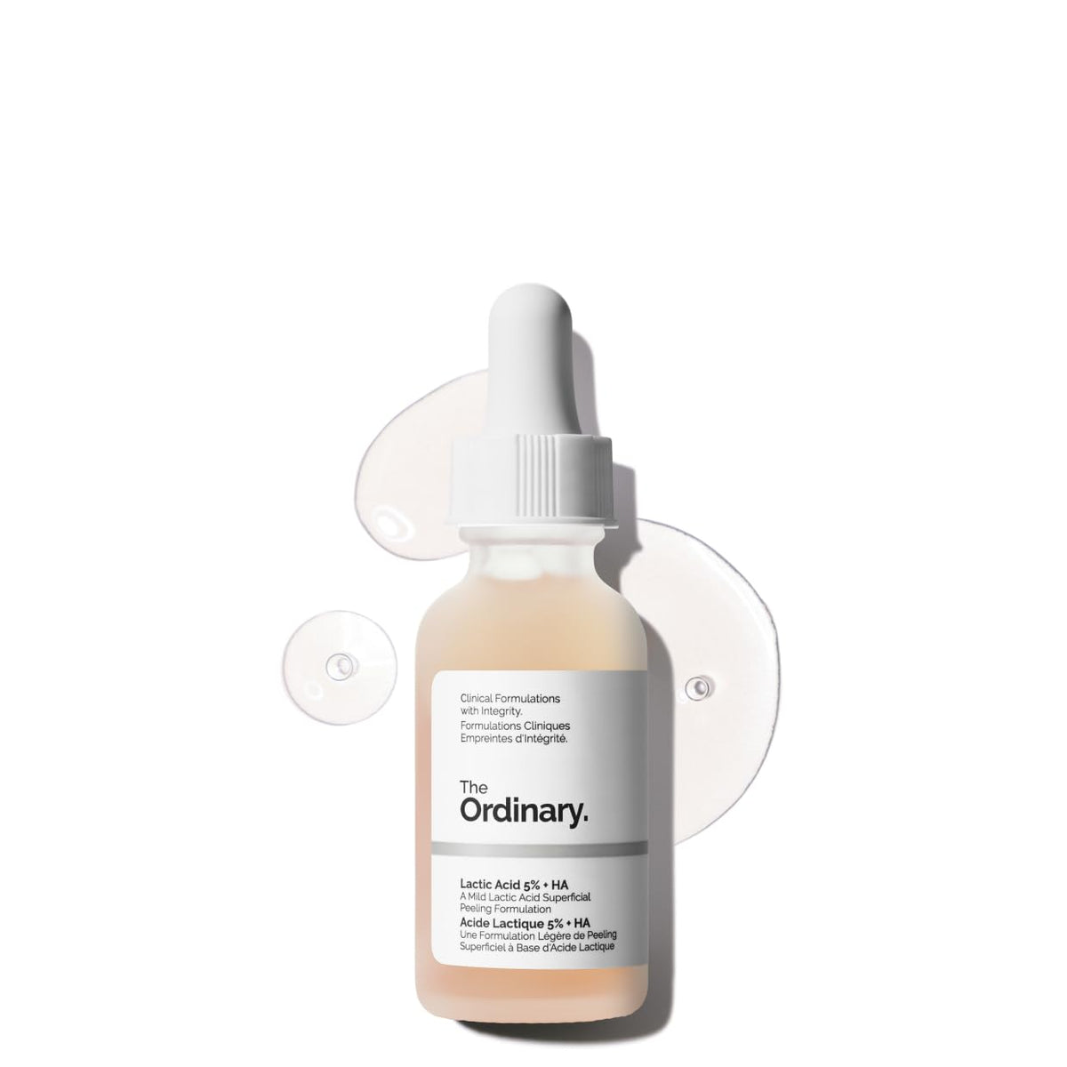 The Ordinary Lactic Acid 5% + Hyaluronic Acid 2%, Gentle Exfoliating Serum for Smoother Skin, 1 Fl Oz