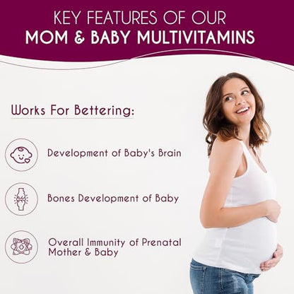 Morlux Naturals Prenatal Multivitamin, Prenatal Vitamin & Minerals Supplement for Before