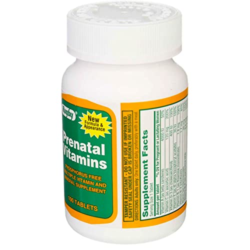 Rugby Prenatal Vitamins for Pregnant or Lactating Women Phosphorus