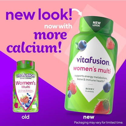 Vitafusion Womens Multivitamin Gummies, Berry Flavored Daily Vitamins for Women With Vitamins