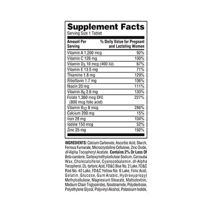 Spring Valley Prenatal Multivitamin - 100 Tablets of Essential Nutrients for You and Your Growing Baby