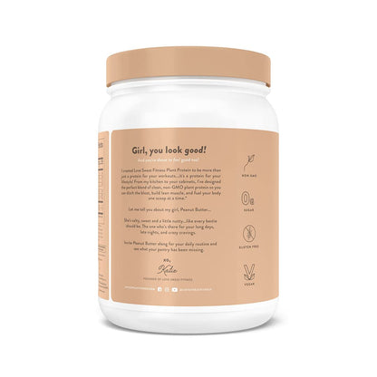 Love Sweat Fitness Organic Vegan Protein Powder for Women | 20g Plant Protein | No Bloat, No Chalk | Vanilla | Sugar Free, Gluten Free, Non-GMO | 28 Servings