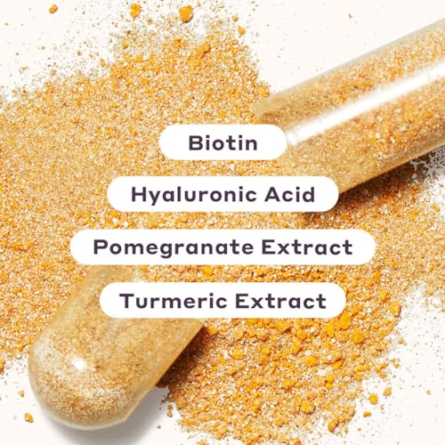 Womaness Active Glow Hair Skin and Nails Vitamins - Biotin, Longvida Curcumin & Hyaluronic Acid