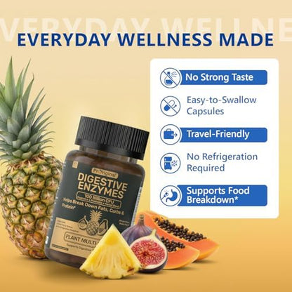 12 PPM Molecular Hydrogen Tablets & Digestive Enzymes with Probiotics and Prebiotics | Daily Wellness & Digestive Routine | 2 Items