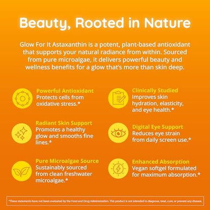 Happy Healthy Hippie Joy-Filled with Saffron Mood Support Supplement & Glow for It Astaxathin Supplement