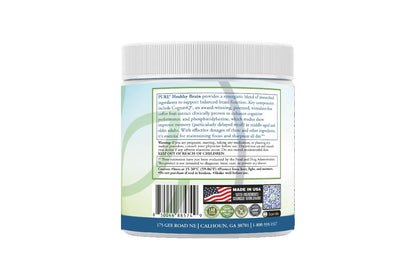 PURE® Healthy Brain Nootropic Powder - 30 Servings - 1.25g Lion’s Mane, 600mg Alpha-GPC & KSM-66® Ashwagandha - Cognitive Support for Memory, Focus & Stress Relief - 144 Grams, Mango Flavor!