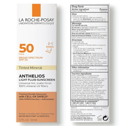 La Roche Posay Anthelios 50 Mineral Tinted Ultra Light Sunscreen Fluid 50ml/1.7oz