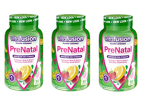 Vitafusion Prenatal, Gummy Vitamins IyVNst, 3Pack (90 Count)