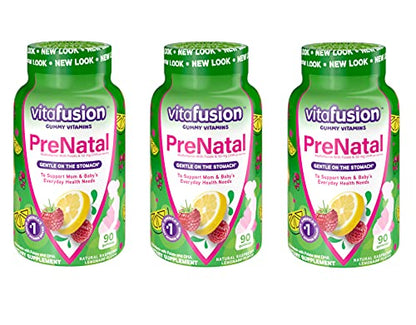 Vitafusion Prenatal, Gummy Vitamins IyVNst, 3Pack (90 Count)