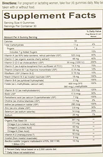 SMARTYPANTS Organic Complete Prenatal Gummies, 120 CT