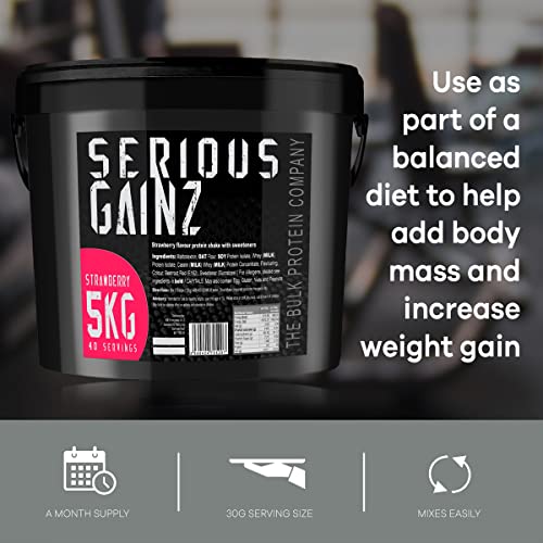 The Bulk Protein Company, SERIOUS GAINZ - Whey Protein Powder - Weight Gain, Mass Gainer