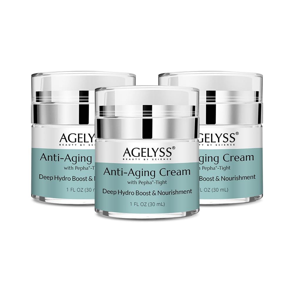 Agelyss Anti-Aging Cream With Pepha-Tight - For Wrinkles & Fine Lines - Paraben-Free, Cruelty-Free, Vegan - 1 fl oz. - Pack of 1