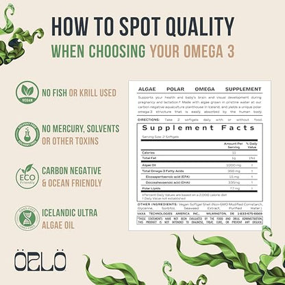 Orlo PRENATAL DHA - Prenatal DHA Omega 3 Supplement - Triple Strength Omega3s