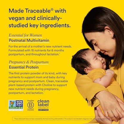 Ritual Postnatal Multivitamin and Protein Duo with Postnatal Vitamins and Organic Vanilla Protein Powder 20g