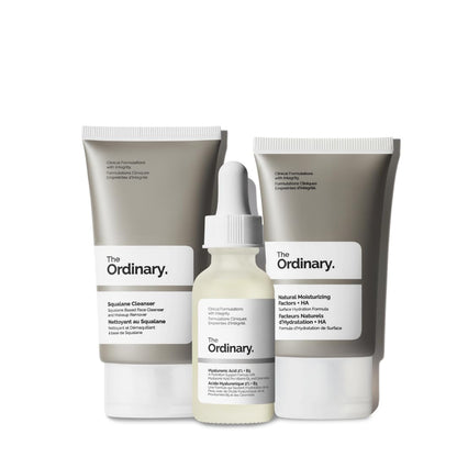 The Ordinary The Daily Set, Daily Skincare Routine with Squalane Cleanser, Hyaluronic Acid 2% + B5, and Natural Moisturizing Factors + HA | Skin Care Set