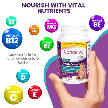 Conceive Plus Fertility Supplements for Women - Prenatal Vitamins - Promote Ovulation