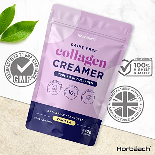Collagen Creamer for Coffee | Vanilla Flavour | Type 1 & 3 Collagen Peptides