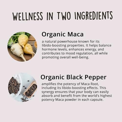 Beetroot Capsules & Organic Maca Energy Pills & Libido Enhancer
