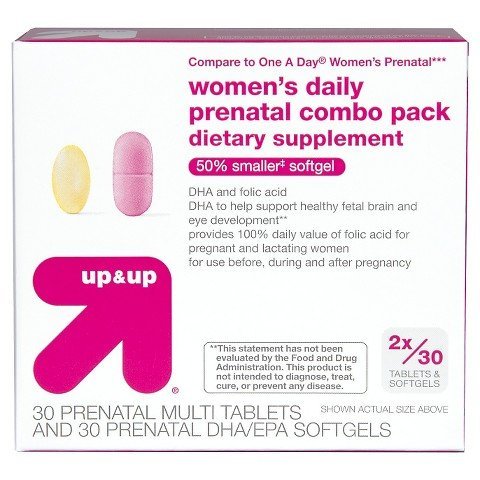 up&up Womens Daily Prenatal Combo Pack - 60 Count