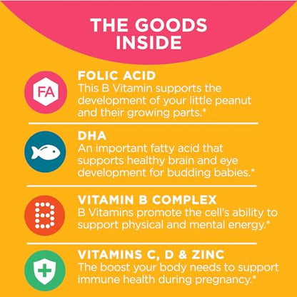 OLLY Ultra Strength Prenatal Multivitamin Softgels, Supports Healthy Growth, Brain Developmentment