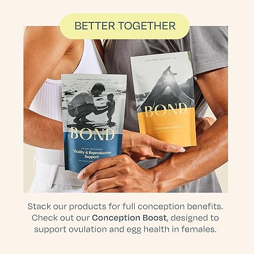 BOND Vitality: All-in-One Male Fertility Supplement - CoQ10, Vitamin B12, Vitamin C, Vitamin D, Catalase