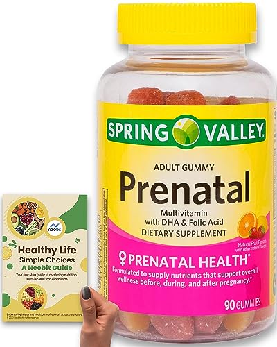 Spring Valley Prenatal Multivitamin Gummies with Vitamin A, C, D, E, B6, B12, DHA and Folic Acid