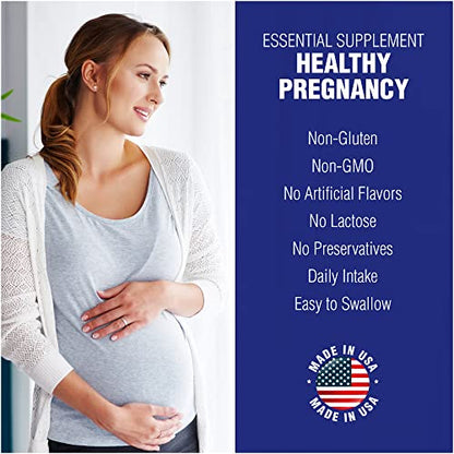 Folic Acid Supplement 100 Tablets 400 mcg by Natural Systems - Prenatal Vitamin for Women Perfect