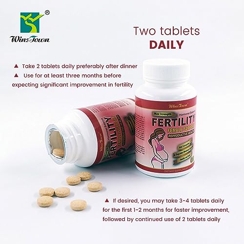 Wins Town Fertility Tablet for Women with Prenatal Vitamins, Female Fertility Supplement