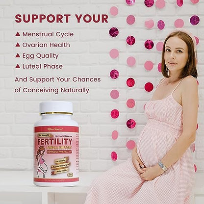 Wins Town Fertility Tablet for Women with Prenatal Vitamins, Female Fertility Supplement