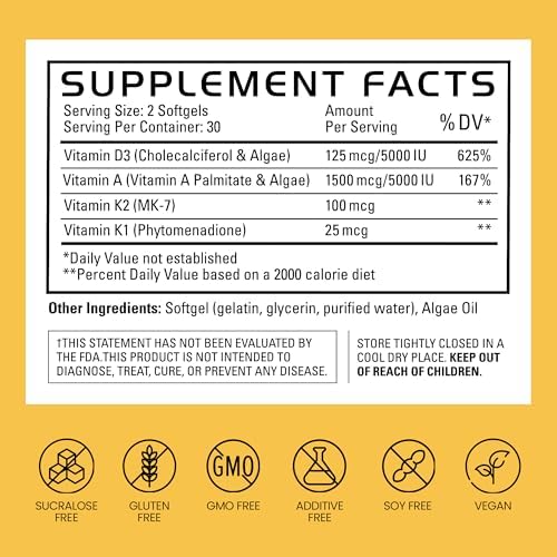Gains in Bulk HER Stack, Instantized Creatine for Women & D3 K2 Supplement, Strawberry Fizz Flavor, Wellness Support for Men & Women, 20 Packets and 60 Softgels
