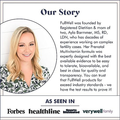 FullWell Fertility Trio | Prenatal Vitamin + DHA & Fertility Booster | Choline, Folate, Omega 3