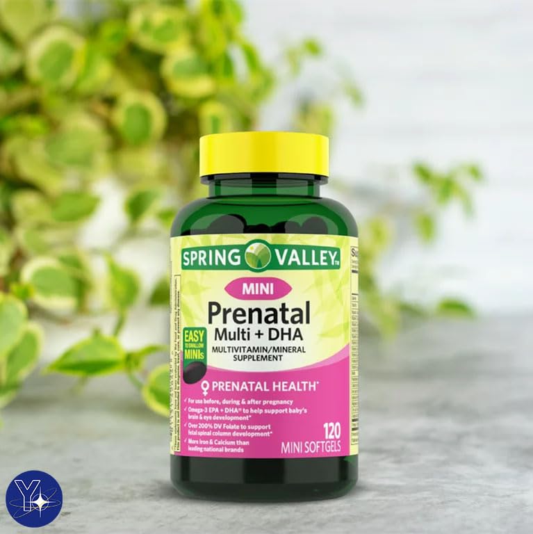 Mini Prenatal Multi + DHA Complete Multivitamin/Multimineral Supplement Spring Valley