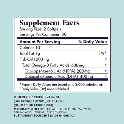 FullWell Fertility Trio | Prenatal Vitamin + DHA & Fertility Booster | Choline, Folate, Omega 3