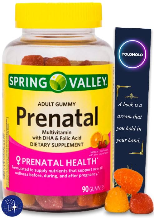 Prenatal Multivitamin Spring Valley Gummies with DHA and Folic Acid, 90 Count