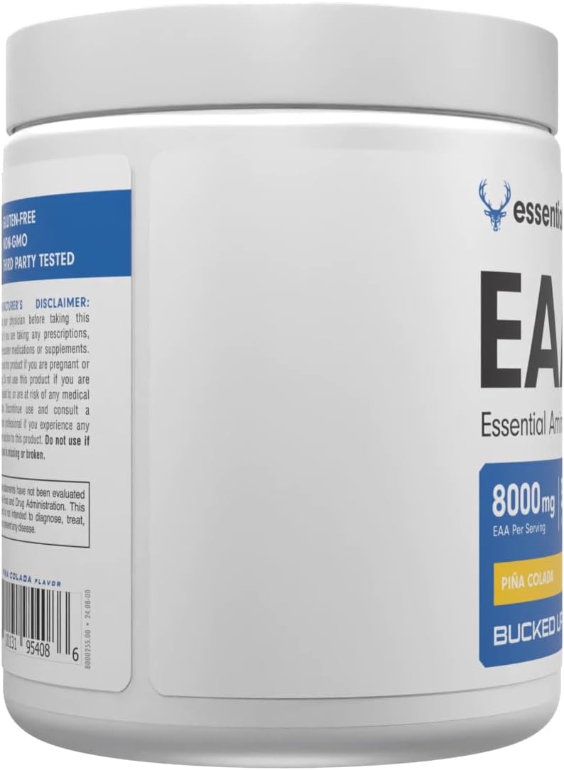 Bucked Up Essential Amino Acids - EAA Powder - Easy Mix, Non Clumping Formula - for Pre/Intra Workout - Pina Colada Flavor - 30 Servings - 11.6 oz
