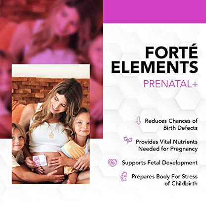 Forte Elements Prenatal Vitamins – Physician Formulated Multivitamin for Nutritional Support